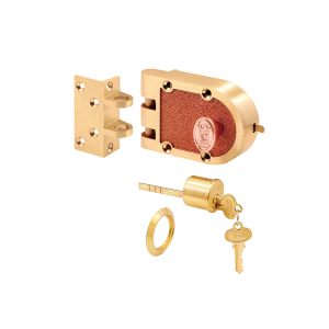 FHC Bronze Deadlock - 666A - Single Cylinder - Angle Strike - Brass