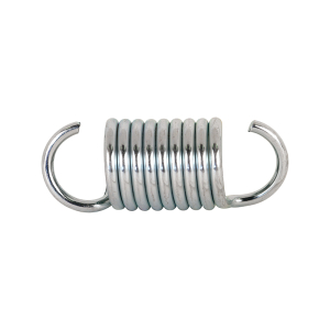 FHC Extension Spring - Spring Steel Construction - Nickel-Plated Finish - 0.105 Ga x 3/4" x 2" - Single Loop Open - (2-Pack)