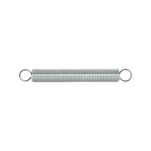 FHC Extension Spring - Spring Steel Construction - Nickel-Plated Finish - 0.120 Ga x 1" x 8-1/2" - Closed Single Loop - (1-Pack)